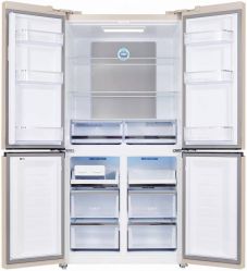 KUPPERSBERG NFFD 183 BEG холодильник Side by Side, Инверторный компрессор, Габариты (ВхШxГ): 1830х911X706 мм Цвет - Бежевый/стекло