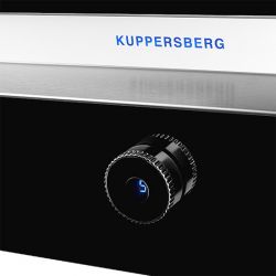 Kuppersberg F 690 Вытяжка, ширина 60 см, 850 м3/час, поворотный регулятор, таймер, дисплей, пульт ДУ,цвет Чёрное стекло / короб чёрная эмаль