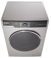 KORTING KWD 58L1496 S Стиральная машина С СУШКОЙ , ГЛУБИНА 58 см, загрузка: стирка/сушка - 9/6 кг, 16 программ стирки, скорость отжима 1400 об/мин, Цвет - серебристый