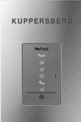 KUPPERSBERG NFS 186 X Морозильная камера, No Frost, (ВхШxГ): 1860х595X650 мм,  Общий объем : 280 л;, нерж. сталь
