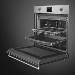 SMEG SO6302M2X Многофункциональный духовой шкаф, комбинированный с микроволновой печью, 60 см, 11 функций, нержавеющая сталь с обработкой против отпечатков пальцев