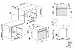 SMEG SO6302S3PX Многофункциональный духовой шкаф, комбинированный с пароваркой, 60 см, 12 функций, нержавеющая сталь с обработкой против отпечатков пальцев