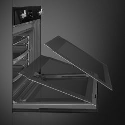 SMEG SOP6902S2PN Многофункциональный духовой шкаф с пароувлажнением и пиролизом, 60 см, 12 функций, цвет чёрный