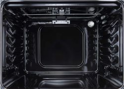 Evelux EO 610 B Духовой шкаф, 4 режима, объем духовки 65л., цвет - чёрное стекло.