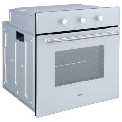 Evelux EO 620 W Духовой шкаф, 8 режимов, объем духовки 65л. цвет - белое стекло.