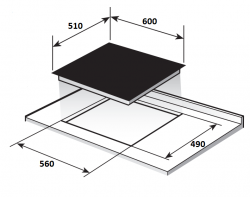 Kuppersberg ESO 622 F Fasette Электрическая варочная поверхность, стеклокерамика SCHOTT CERAN,  цвет чёрный с серой графикой