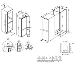 Evelux FI 2200 Встраиваемый холодильник, высота 177 см.