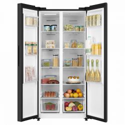 KORTING KNFS 83177 N Холодильник Side-By-Side, Full NO FROST, Инверторный компрессор, (ВхШхГ): 1775х835х635 мм, цвет - Чёрный