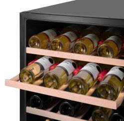 MAUNFELD MBWC-92D36 Встраиваемый винный шкаф, две температурные зоны, 36 бутылок, высота ниши - 59 см.