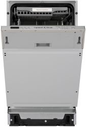 Zigmund & Shtain DW 301.4 Посудомоечная машина, Ширина - 45 см, верхняя корзина для столовых приборов, вместимость: 11 комплектов, 7 программ мытья, "Луч на полу"