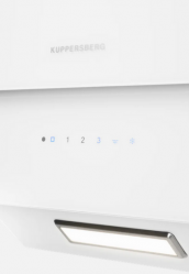 Kuppersberg F 601 WH Кухонная вытяжка, ширина 60 см,  отвод/рециркуляция, 600 м3/час, сенсорное управление, Цвет - Белый