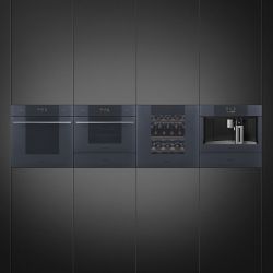 SMEG SO4102M1G Компактный многофункциональный духовой шкаф, комбинированный с микроволновой печью, ширина 60 см, высота 45 см, 11 функций, стекло Neptune Grey