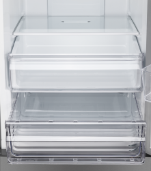 MONSHER MRF 61201 Argent Отдельностоящий холодильник (ВхШxГ): 2010х595X630 мм, No Frost , Зона свежести, цвет - серебристый