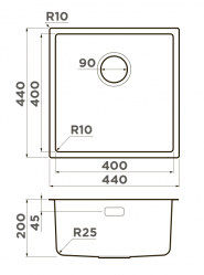 Кухонная мойка Omoikiri Tadzava 44-U/I-LG Ultra Монтаж под столешницу / накладной
