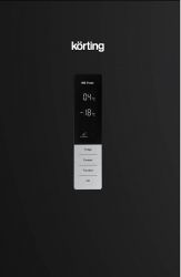 KORTING KNFC 62370 N Холодильник  Ширина 60 см, А+, электронное сенсорное управление с внешним дисплеем, Full NO FROST, (ВхШхГ) 2000x595x635 мм,  цвет - Чёрный