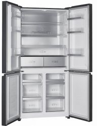 KORTING KNFM 91868 GN Четырехдверный холодильник, Инверторный компрессор, Зона с изменяемым температурным режимом (-20 С - +5 С), (ВхШхГ): 1905x909x690 мм, цвет - черное стекло