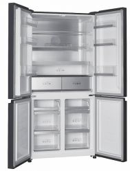 KORTING KNFM 91868 X Четырехдверный холодильник, Инверторный компрессор, Зона с изменяемым температурным режимом (-20 С - +5 С), (ВхШхГ): 1905x909x690 мм, цвет - нерж. сталь