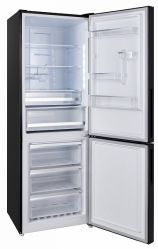 KORTING KNFC 61869 GN Холодильник, ширина 60 см, Full NO FROST, Dynamic Air Cooling, электронное управление, объем: 245 л, (ВхШхГ): 1855x595x635 мм,  цвет -  черное стекло