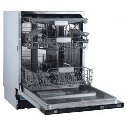 Zigmund & Shtain DW 129.6009 X Посудомоечная машина, Ширина - 60 см, верхняя корзина для столовых приборов, вместимость: 14 комплектов посуды, 9 программ мытья, "Луч на полу"