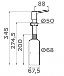 Дозатор Omoikiri OM-02-AB022 Античная латунь
