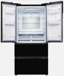 KUPPERSBERG RFFI 184 BG Холодильник отдельностоящий,  Система No Frost - полный, В-182 Ш- 83.5 Г- 70.3, Чёрное стекло