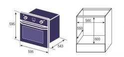 Zigmund & Shtain E 153 B Духовой шкаф. 7 режимов, класс энергопотребления А, тангенциальное охлаждение, цвет - чёрный