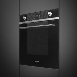 Smeg SO6102M2N Духовой шкаф Серия Linea, комбинированный с микроволновой печью, 60 см, 11 функций, чёрное стекло