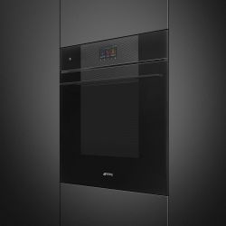 Smeg SO6104APB3 Многофункциональный духовой шкаф с технологией Multitech (Пароварка, СВЧ) 60 см, 25 функций, стекло Deep Black (чёрное)