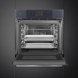 Smeg SO6104APB3 Многофункциональный духовой шкаф с технологией Multitech (Пароварка, СВЧ) 60 см, 25 функций, Цвет Neptune grey Отделка 	Матовый