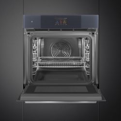 Smeg SO6104APB3 Многофункциональный духовой шкаф с технологией Multitech (Пароварка, СВЧ) 60 см, 25 функций, Цвет Neptune grey Отделка 	Матовый