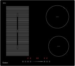 EVELUX EHI 6045 Индукционная варочная панель, Booster, таймер, Stop&Go, 2 зоны с функцией объединения BRIDGE