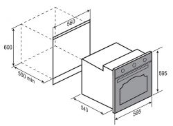 Zigmund & Shtain E 161 B Электрический духовой шкаф, Объем, 72 л., 6 режимов, цвет - чёрный, фурнитура - матовое золото.