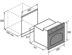 Zigmund & Shtain E 166 B Электрический духовой шкаф, Объем, 78 л., 7 режимов, цвет - чёрный, фурнитура - матовое золото.