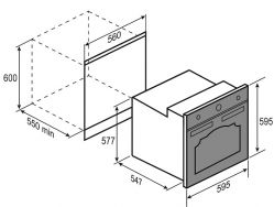 Zigmund & Shtain E 156 X Электрический духовой шкаф, Объем, 78 л., 7 режимов, цвет - бежевый, фурнитура - матовое золото.