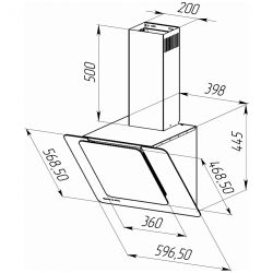 Zigmund & Shtain K 150.6 S Вытяжка, ширина - 60 см. Цвет - серебристый, Производительность, куб.м/час 1100, Сенсорное управление + жестами. Инновационная RGB-подсветка с пультом д/у