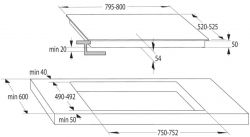 Asko HI2842FBG1 Варочная панель индукционная, 4 конфорки, 1 зона Bridge, ширина - 80 см.