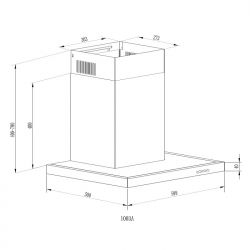 Evelux Ingrid 60 B Т-образная вытяжка, ширина - 60 см., Производительность, м³/ч: 750, цвет - чёрный