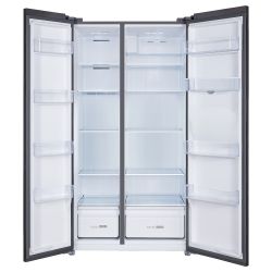 Evelux FSBS 5100 B Холодильник Side-By-Side, инверторный компрессор, Full No Frost, сенсорное упр., Зона свежести, Габариты (ШхГxВ) (мм): 920x630x1768