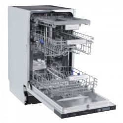 Zigmund & Shtain DW 302.4 Посудомоечная машина, ИНВЕРТОР, Автооткрывание,9 программ, 1/2 загрузки,10 комплектов, прекция времени на пол,  Дисплей LED,  аквастоп,  дБ 44, ширина - 45 см.