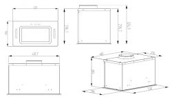Evelux Arvid 60 BG Встраиваемая вытяжной блок, сенсорное управление, ширина - 52 см., 950 м³/ч, LED освещение, цвет - Чёрный