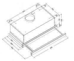 KORTING KHP 6512 X Встраиваемая вытяжка в выдвижным экраном, ширина 60 см,  Производительность (м³/ч): 550, панель - металл, цвет - нерж. сталь