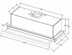 KORTING KHP 9815 GN Вытяжка с выдвижным экраном, Производительность (м³/ч): 800, Ширина - 90 см. Цвет- чёрное стекло