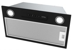 KORTING KHI 6755 N Полностью встраиваемая вытяжка, 800 м3/ч, электронное упр., дисплей, таймер, ширина 52 см, цвет - чёрный