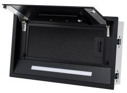 KORTING KHI 6892 DGN Полностью встраиваемая вытяжка, Функция управления жестами,сенсорное управление, таймер, 900 м3/ч, ширина 52 см, цвет - чёрное стекло