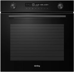 KORTING OKB 1471 CGN Духовой шкаф. 11 режимов нагрева, каталитическая очистка + эмаль, сенсорное упр., телескоп. напрвл.1 уровень, Объем (л): 72, цвет: Чёрное стекло