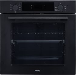 KORTING OKB 6071 CN Духовой шкаф. 7 режимов нагрева, каталитическая очистка c паром + эмаль, телескоп. напрвл.1 уровень, доводчик двери,Объем (л): 69, цвет: Чёрный матовый