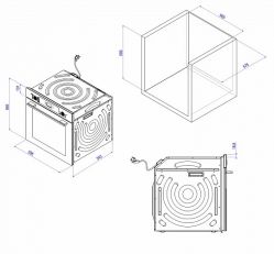 KORTING OKB 6071 CN Духовой шкаф. 7 режимов нагрева, каталитическая очистка c паром + эмаль, телескоп. напрвл.1 уровень, доводчик двери,Объем (л): 69, цвет: Чёрный матовый