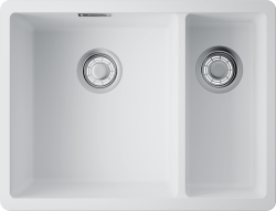 Кухонная мойка Omoikiri KATA 55-2-U-WH Материал Artgranit. Монтаж под столешницу