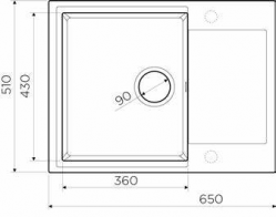 Кухонная мойка Omoikiri Daisen 65-WH Материал Artgranit, монтаж накладной