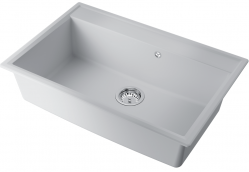Кухонная мойка Omoikiri Daisen 77-WH Материал Artgranit. Монтаж накладной